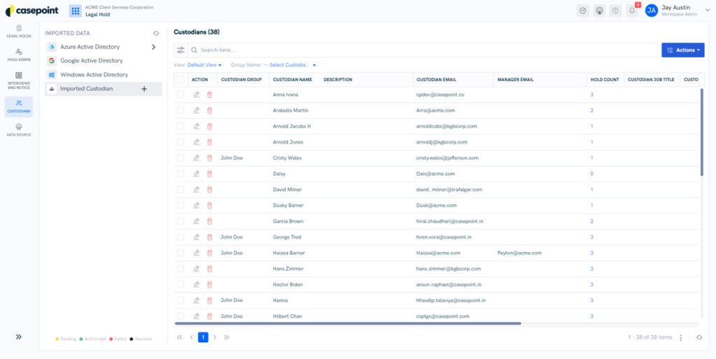 Top 5 Enhancements to Casepoint Legal Hold